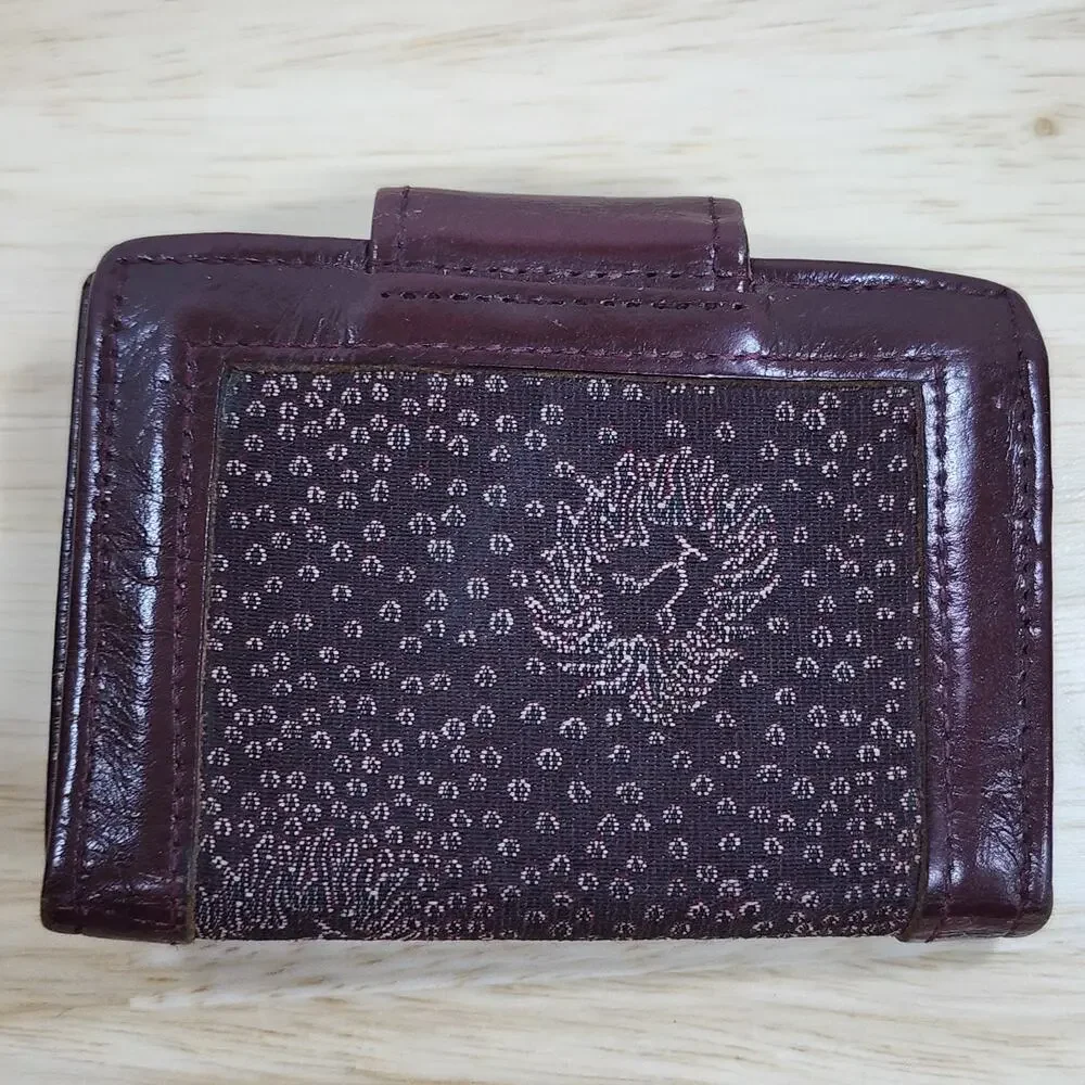 Vintage Anne Klein St Thomas Leather Key Holder Wallet Brown 5 Hook Case 4x3
